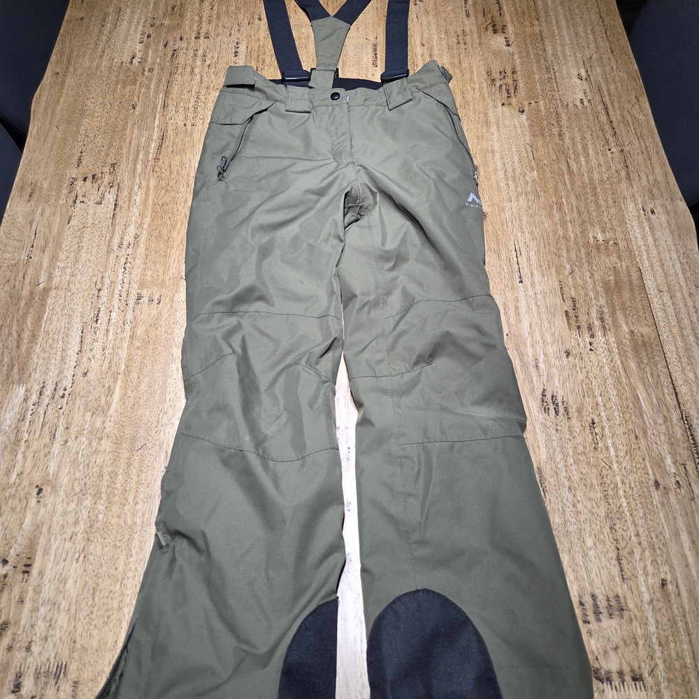Kids Olive Snow Pants with Suspenders